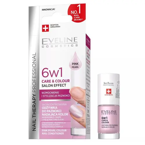 Eveline Cosmetics 6w1 Care&Colour Salon Effect 5 ml - Pink Pearl