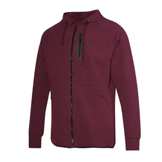 NOVA FERMUARLI HOODIE Bordo Erkek Hoodie