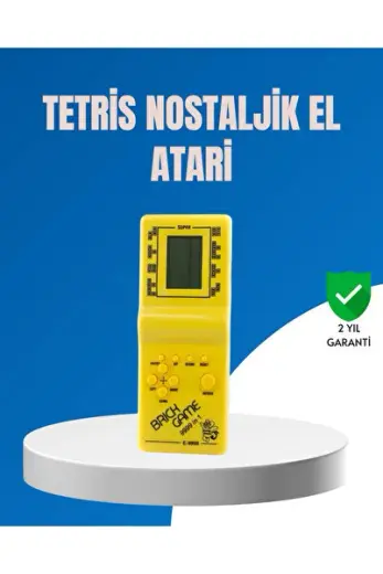 Mey İthalat® Mini Tetris El Aterisi – Taşınabilir Retro Oyun Konsolu, Pil ile Çalışan Klasik Model