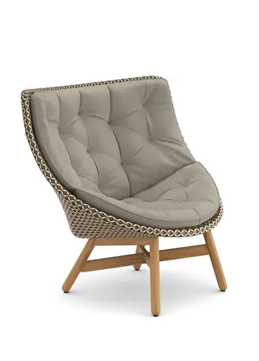 Mbrace Chestnut Rattan Yüksek Sırtlı Bahçe Koltuğu