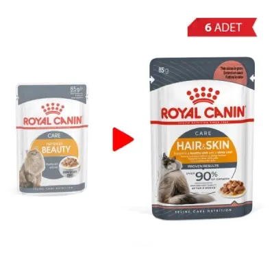 Royal Canin Intense Beauty Jöle İçinde Yetişkin Kedi Konservesi 85gr (6 Adet)