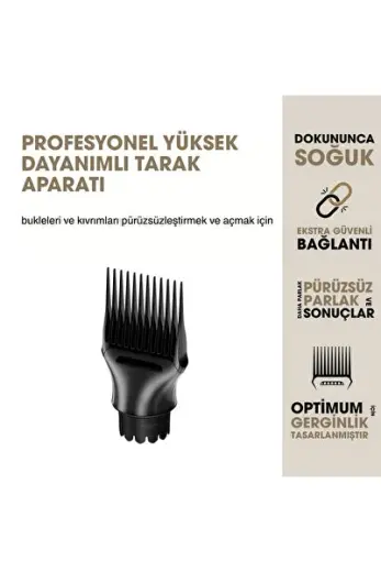 Profesyonel Tarak Başlık Siyah