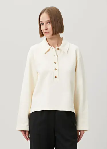 Krem Polo Sweatshirt