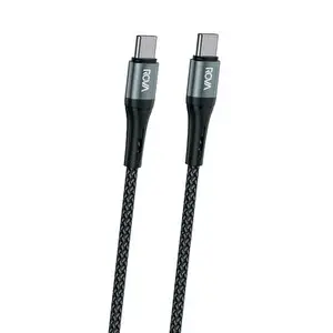 Rova KB215 Type-C To Type-C Uyumlu Hızlı Şarj Kablosu 1.2 M Siyah