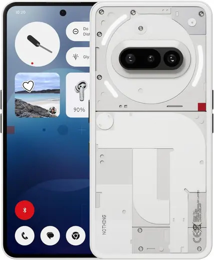 Nothing Phone (3a) 128 GB - 32 MP ön kameralı akıllı telefon, 30 x ultra zoom, 50 W hızlı şarj ve 6,77 inç, 120 Hz AMOLED ekran - beyaz
