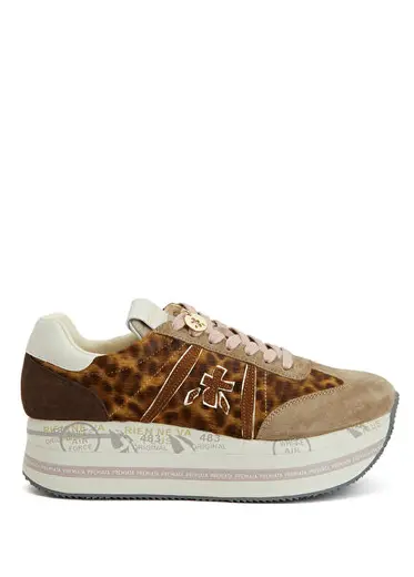 Beth Leopar Desenli Kadın Deri Sneaker