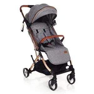 Coupe Bebek Arabası Tek Elle Katlanır 0-15 Kg Gri