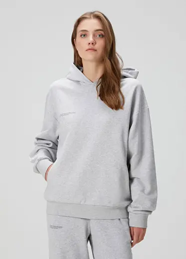 Gri Kapüşonlu Sweatshirt