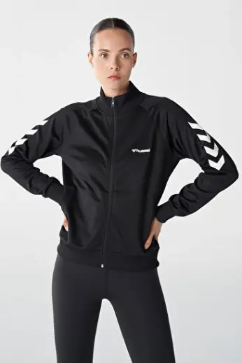 GENESA FERMUARLI SWEATSHIRT Siyah Kadın Fermuarlı Sweatshirt