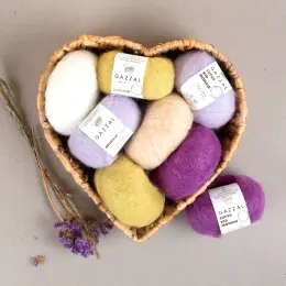 Gazzal Super Kid Mohair Krem 25 Gr El Örgü İpi - 64437 4