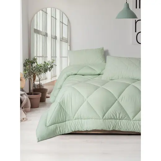 Cotton Box Softwash Çift Kişilik Yorgan Seti Adaçayı 160x200 Lastikli Çarşaf