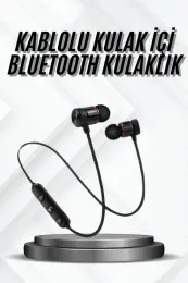 Bluetooth Bağlantılı Kablolu Mıknatıslı Sport Kulaklık 1