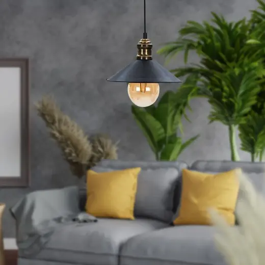 Apliqa Gönen Tekli Siyah Modern Retro Sarkıt Mutfak Retro Salon Avize