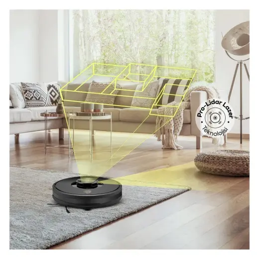 Karaca Vantuz Off-Road RS007 2 in 1 Mop And Vacuum Konuşan Robot Süpürge