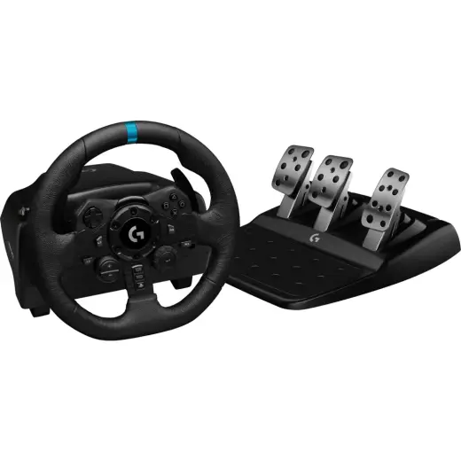 Logitech G G923 PS5, PS4 ve PC ile Uyumlu Yarış Direksiyonu ve Pedalları - Siyah