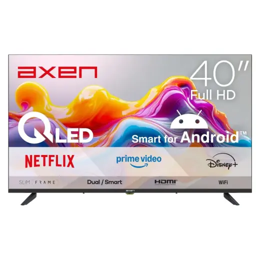 Axen AX40QLEDM-A14S 40'' 101 Ekran Uydu Alıcılı Full HD Android QLED TV