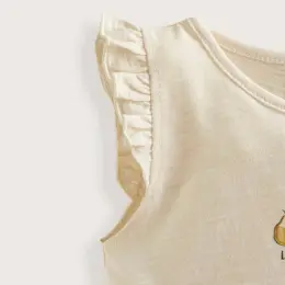 Pear Fırfırlı Tshirt Ekru 6