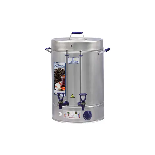 Harlem 120 Bardak Çay Makinesi 13 lt Paslanmaz Çelik Uzun Süreli Çay Lezzeti Gümüş