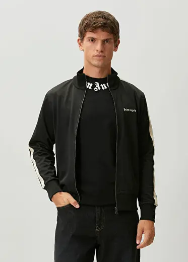 Siyah Şerit Detaylı Sweatshirt