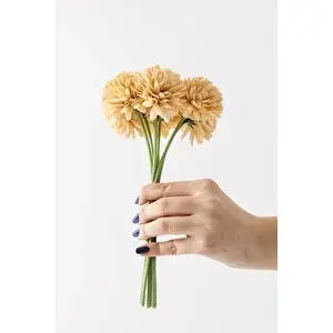 Güleç Yapay Çiçek Yapay Kasımpatı Çiçeği Sarı 25 Cm 7 Dal