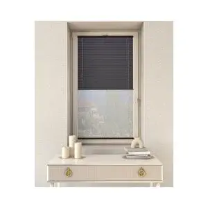 Trend Stor Perde Antrasit Gece-gündüz Plise Çiftli Sistem Pvc - Cam Balkon Perdesi - Ofis Perdesi - Salon Perdesi 80x200 cm