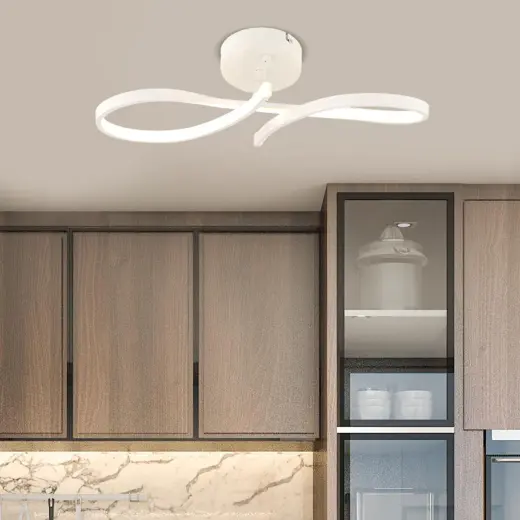 Apliqa Vetto Beyaz 38 Watt Plafonyer 3 Renkli Ledli Modern Mutfak Banyo Led Salon Sarkıt Avize