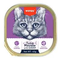 Wanpy Mousse Ezme Ton Balıklı Karidesli Kedi Konservesi 40gr
