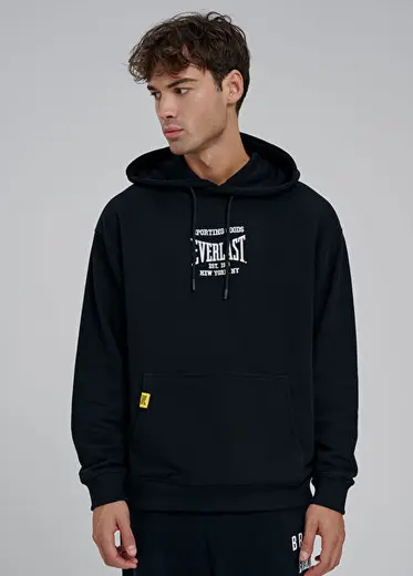 Sporting Goods Comfort Siyah Kapüşonlu Erkek Sweatshirt