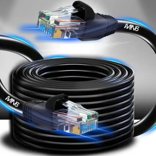 Mn6 M106 Cat6 Utp Ethernet Kablosu 10 Metre, Dış Mekan Uv Korumalı Çift Katmanlı Pe+Pvc 0.50 MM Iletken Internet Kablosu