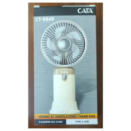 Cata CT-9949 Mini Fan Masa ve El Tipi Vantilatör 1,5 W Soğutucu Özellikli Kompakt Tasarım