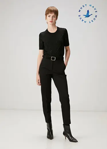 Siyah Cigarette Pantolon