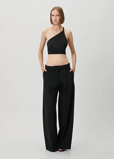 Siyah Kemerli Pantolon