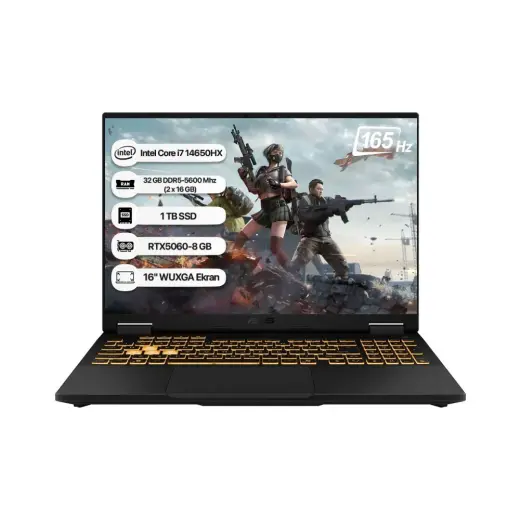 Asus Tuf Gaming F16 FX608JMR-RV078 Intel Core I7 14650HX 32 GB 1 Tb SSD RTX5060-8 GB 115W Freedos 16"