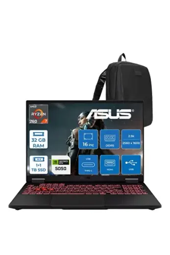 Tuf Gaming A16 FA608UH Ryzen 7 260 32GB 2TB SSD 16" RTX5050 Dos ZRV099WF12