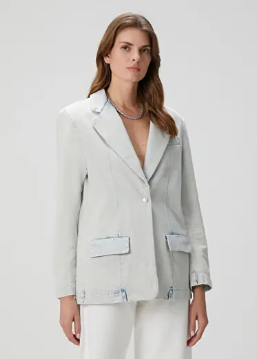 Harper Mavi Denim Blazer