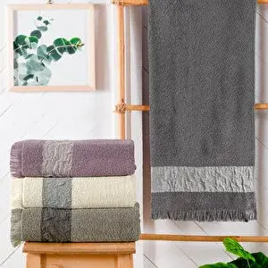 Schafer Crepe Armürlü Havlu 50x90 Cm-antrasit