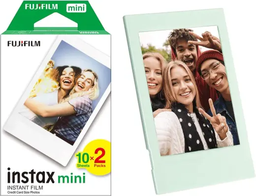 Instax Tüm Mini Makineler ile Uyumlu 20'li Film ve Fotoğraf Çerçevesi (Yeşil)