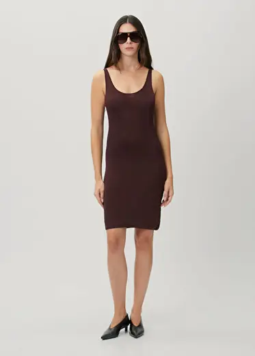 Bordo Midi Elbise