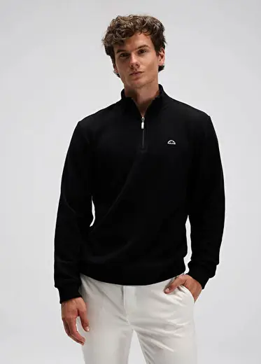 Siyah Uzun Kollu Erkek Sweatshirt EM603-BK