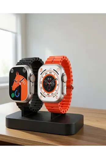 Ultra Akıllı Saat Yeni Model Gümüş Kasa 45mm Titreşimli Saat