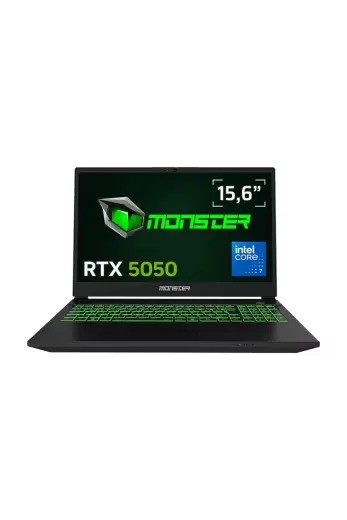 Monster Abra A5 V22.2.3 Intel Core 7 250H 16 GB RAM 500 GB SSD 8 GB RTX 5050 Windows 11 15,6" FHD 144 Hz Oyun Bilgisayarı