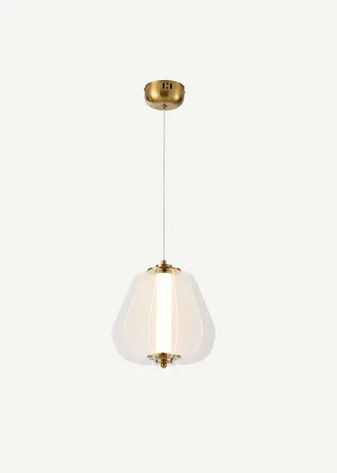 Mavira 18 Watt 3000K Elips Bakır Tekli Led Sarkıt Avize Eskitme (70x25 cm)