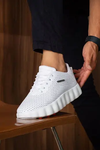 Bağcıklı Erkek Sneaker Beyaz