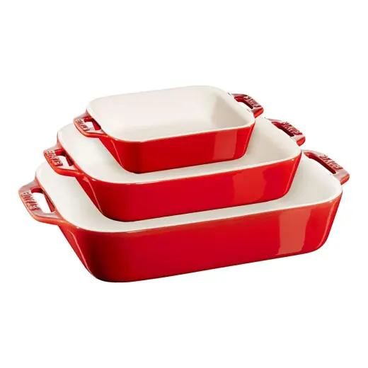 Staub Fırın Kabı Seti 3 Parça Kiraz