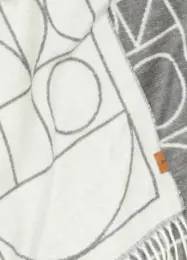 Kırık Beyaz Geometrik Desenli Kadın Atkı 5