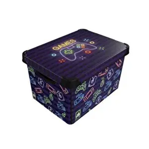 Qutu Style Box Kapaklı Kutu 17Lt Solo Games