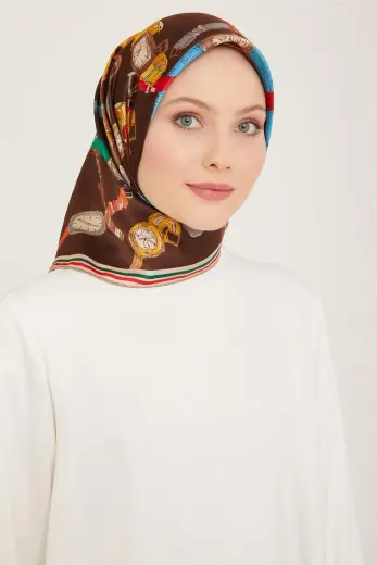 Armine Klasik Desenli Sura İpek Eşarp 24Ya9142 82 85