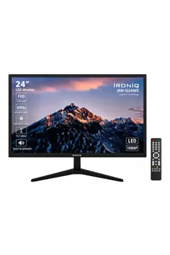 IRN-Q24WS 24" Full HD LED Çok Amaçlı Monitör HDMI VGA 3 RCA USB Hoparlörlü Kumandalı