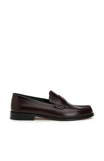 Bordo Günlük Rahat Erkek Deri Loafer