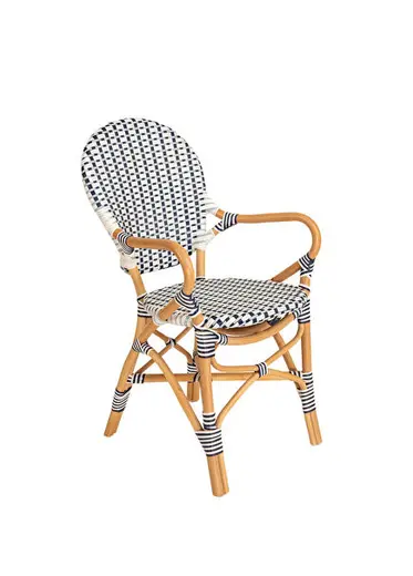 Java Mavi Rattan Bahçe Sandalyesi